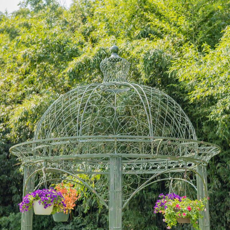 13 Foot Tall Round Metal Garden Gazebo