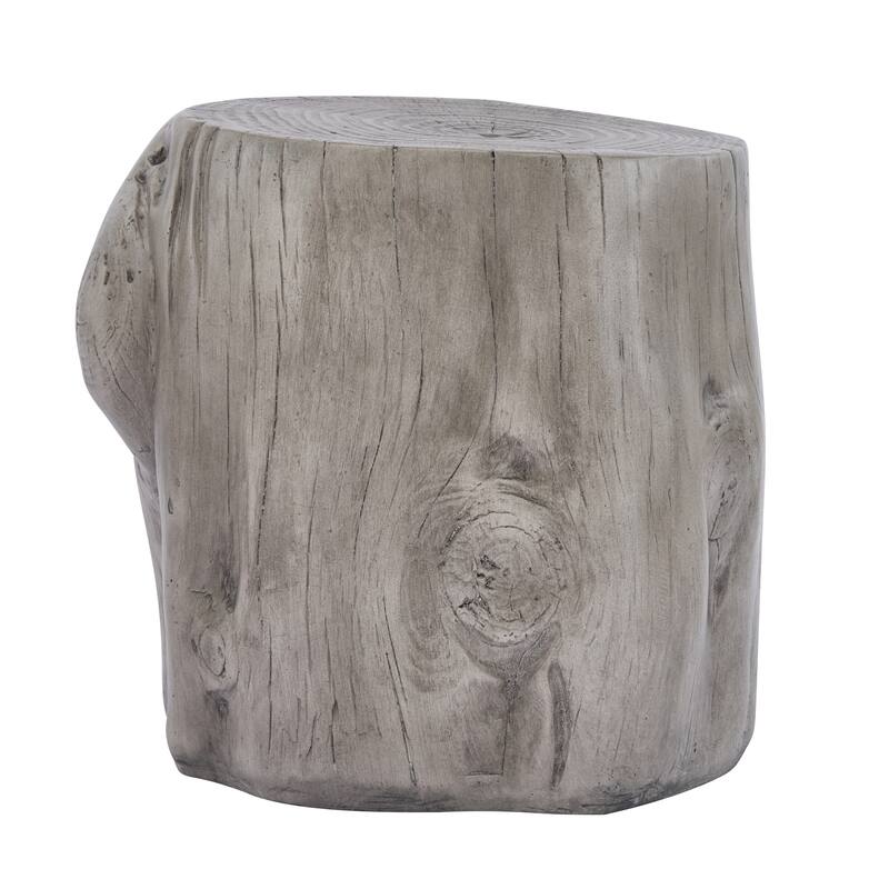 Christopher Knight Home - Alder 16.54"H Outdoor Rustic Faux Wood Tree-Stump MGO Side Table, Fully Assembled - 17.32"