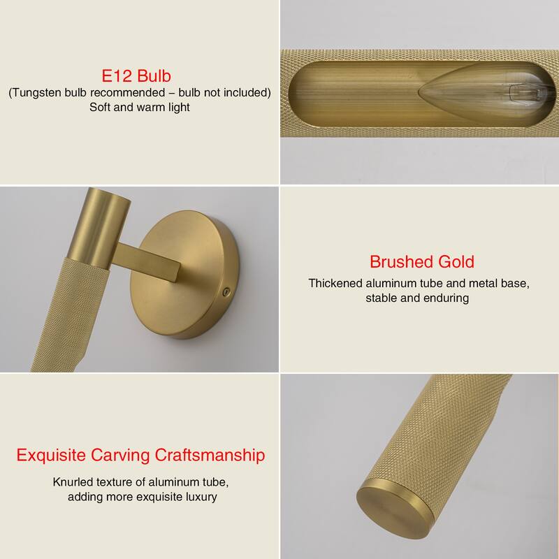 2-Light Modern Linear Dimmable Vanity Light Wall Sconce