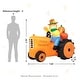 preview thumbnail 3 of 16, Glitzhome 7ft Fall Lighted Inflatable Tractor Scarecrow Decor