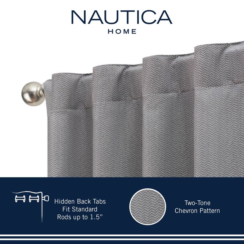 Nautica Virginia Ultimate Blackout Back Tab Window Curtain Panel Pair