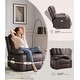 preview thumbnail 29 of 73, Oversized power recliner with heat, massage, 360 degrees swivel, and cup holder.