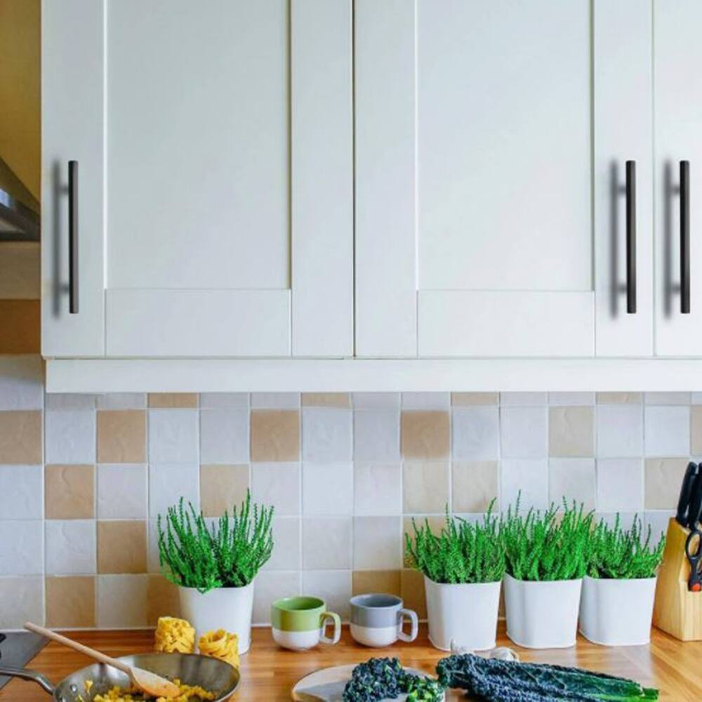 IXIR 65/16 in. (160 mm) Hexagon Black Handle Drawer Pull Bed