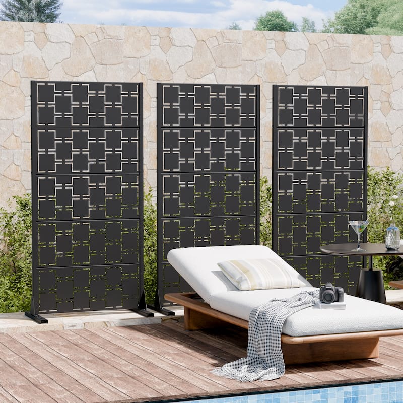 6 ft. H x 4 ft. Metal Privacy Screen Free Standing