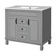 preview thumbnail 137 of 143, 36'' Bathroom Vanity with Top Sink, Freestanding Vanity Set with Mirror Cabinet