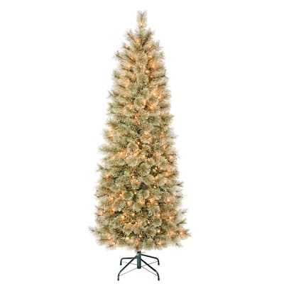 National Tree Company 6 ft. Arcadia Pine Slim Tree with Clear Lights - 6 Foot