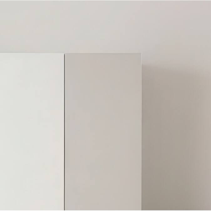 Elise Modular Wood Closet System with Mirror in White - 47.1"D x 17.72"W x 70.9"H