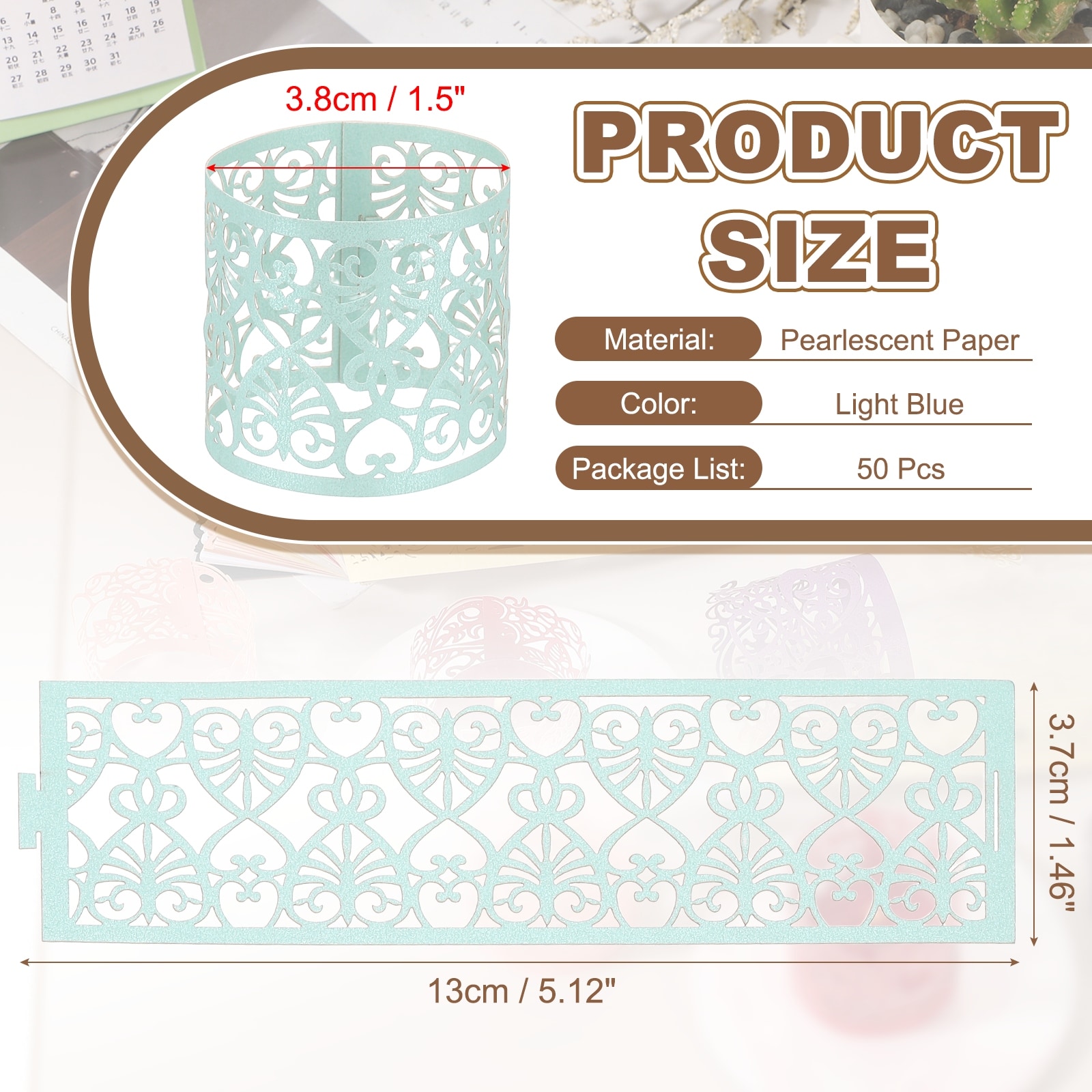 Candle Wraps, Laser Cut Votive Candles Holder Wraps for LED Tealight Candles, Tea Light Wrap Lampshade for Elegant