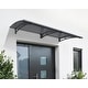 preview thumbnail 2 of 12, Aquila 3 ft. x 7 ft. Gray/Solar Gray Door and Window Fixed Awning