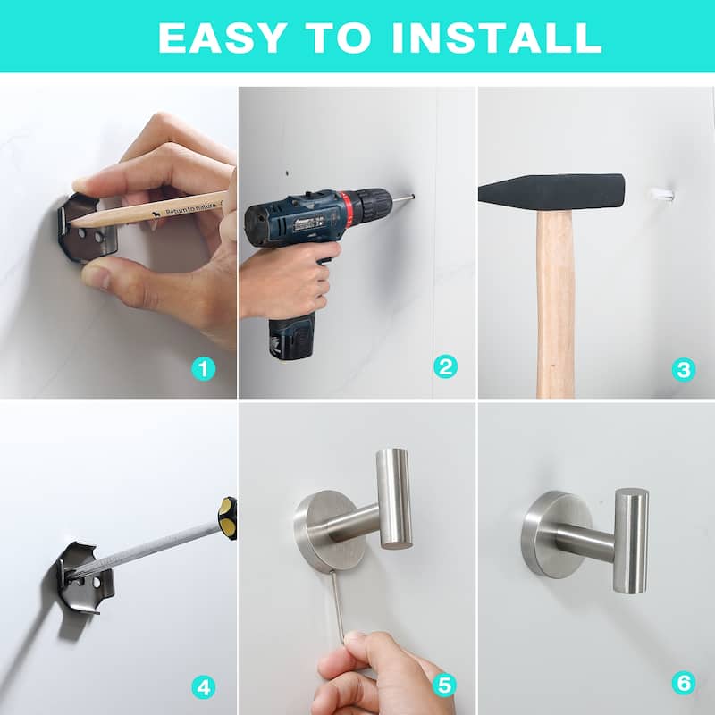 Wall Mounted Towel Hooks Bathroom Towel Hooks