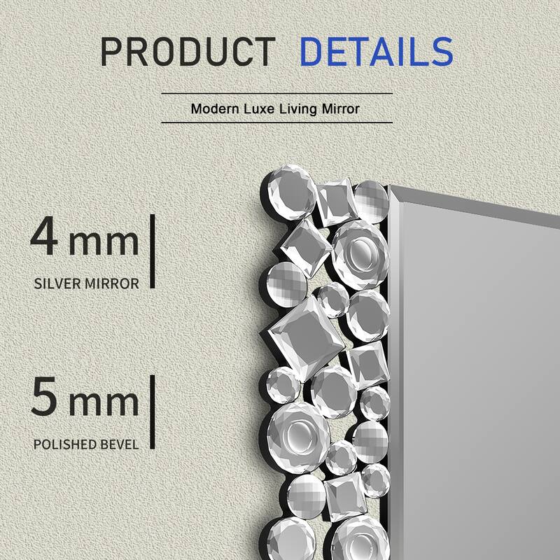 KOHROS Modern Rectangular Decorative Wall Mirror