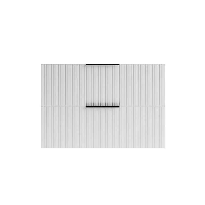 GDFStudio - Zen Modern Mid-Century Wall-Mounted Bathroom Vanity with 2 Soft Close Drawers & Large Storage Spaces, WITHOUT Sink