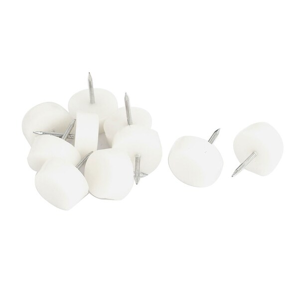 22mm Dia Nylon Round Head Furniture Chair Table Feet Protector Glide Nail 800pcs 