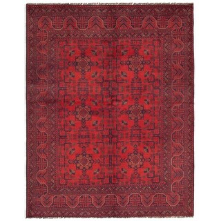 eCarpet Gallery Area Rug for Living Room Bedroom Finest Khal Mohammadi Bordered Red Rug 5'9 x 7'5 Hand-Knotted Wool Rug 360377 eCarpet Gallery Area Rug for Living Room Bedroom Finest Khal Mohammadi Bordered Red Rug 5'9 x 7'5 Hand-Knotted Wool Rug 360377