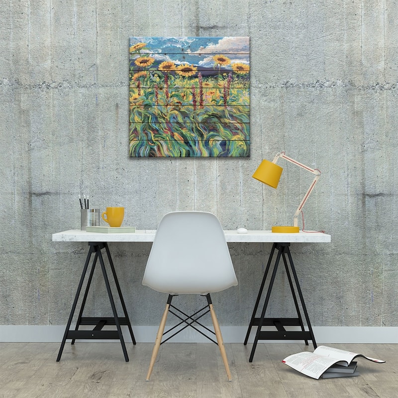 Foxy Triptych Panel III Print On Wood by Iris Scott - Multi-Color