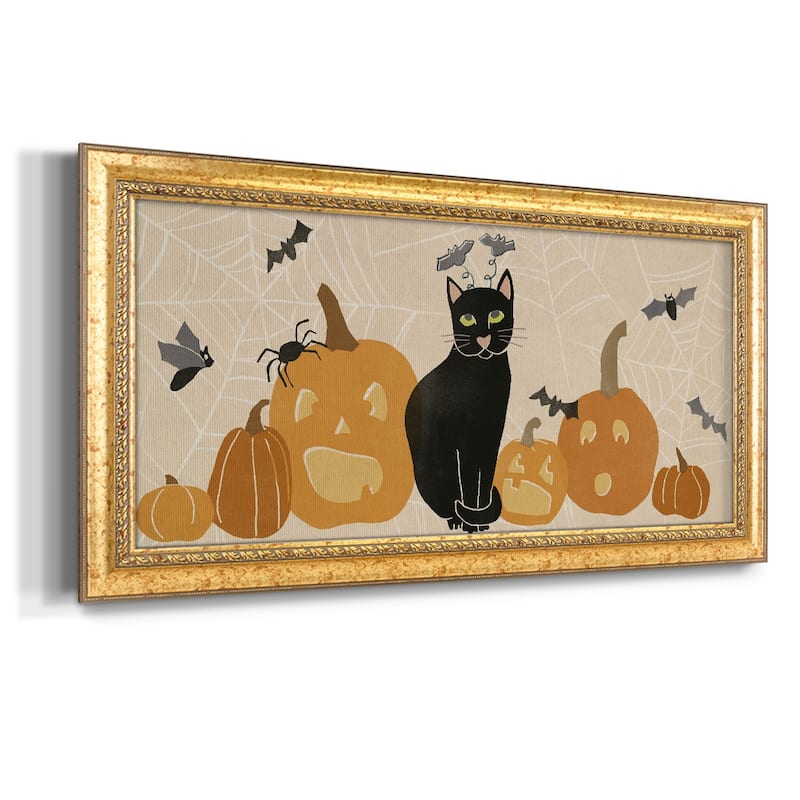 Pumpkin Patch Cats Collection D Premium Framed Canvas- Ready to Hang