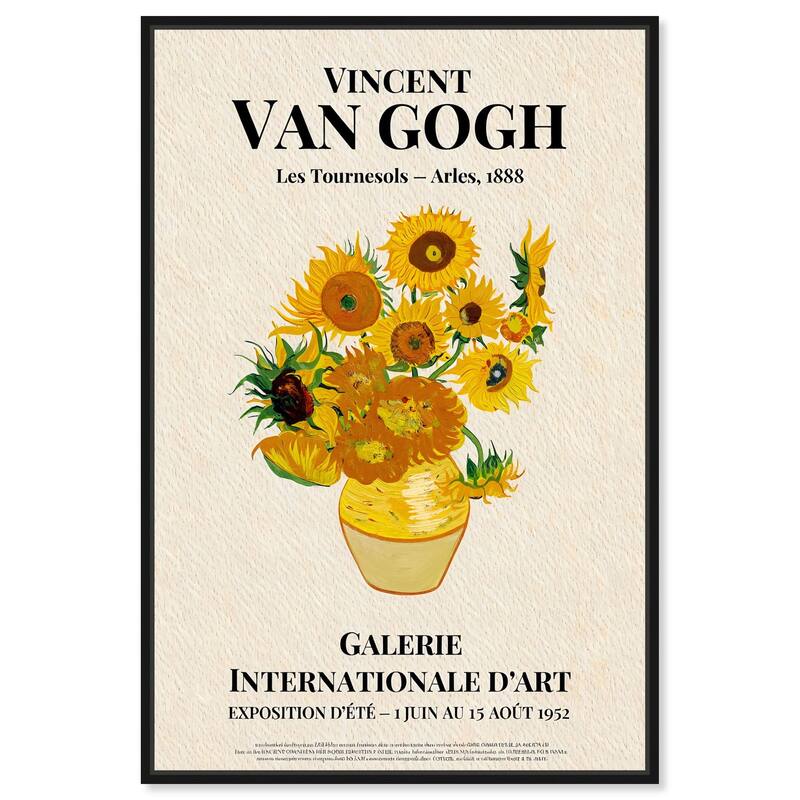 Sunflowers Canvas by Art Remedy - Black - 20" x 30"