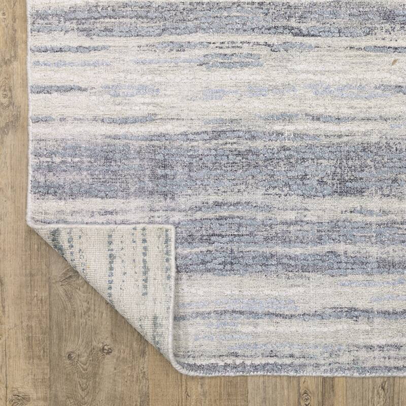 Cameryn Textural Distressed Stripe Area Rug