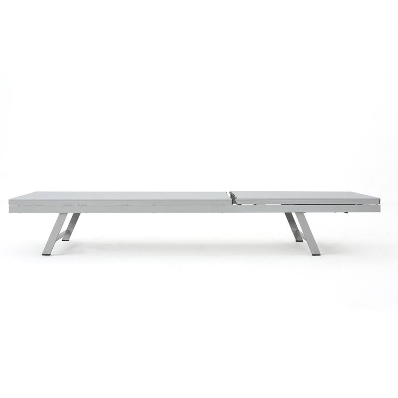 Outdoor aluminum frame mesh chaise lounge chair