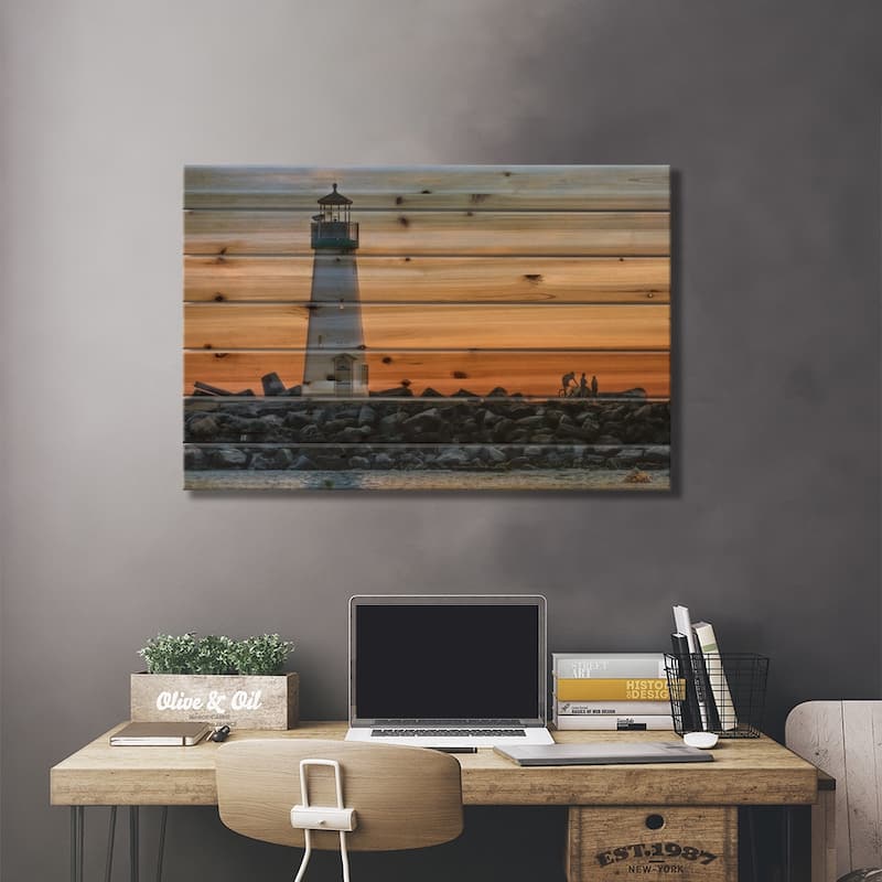 Santa Cruz Print On Wood by Steve Berkley - Multi-Color