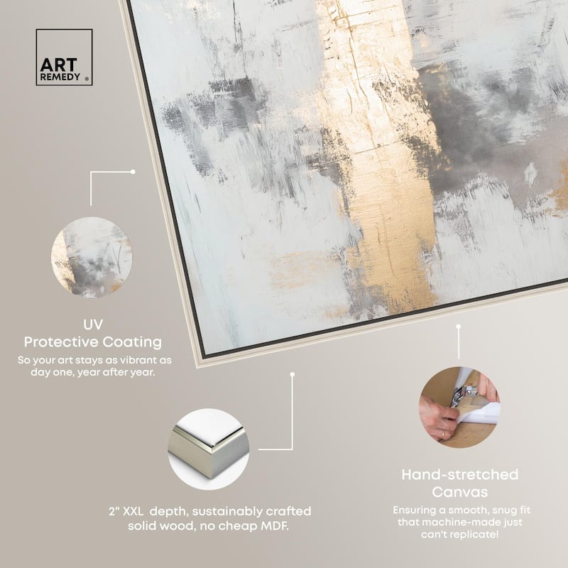 Gilded Gray III Canvas by Art Remedy