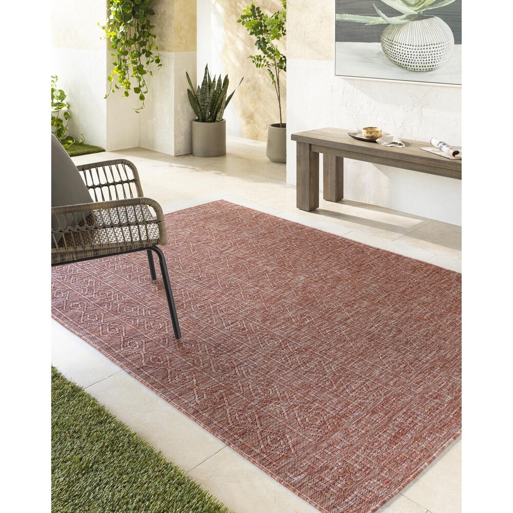 Anti-Bacterial Rubber Back AREA RUGS Non-Skid/Slip 5x7 Floor Rug  Solid  Red Plain Color Indoor/Outdoor Thin Low Profile Living Room Kitchen  Hallways Home Decorative Traditional Area Rug 