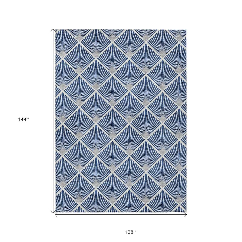 HomeRoots Geometric Transitional Rectangle Outdoor Rug