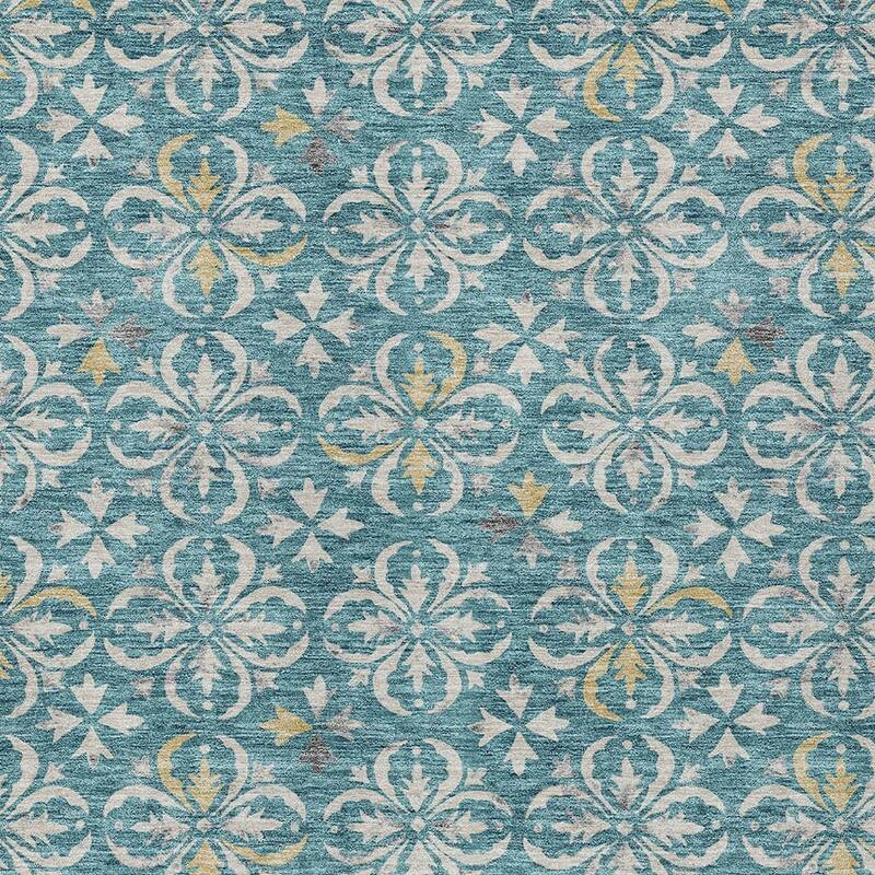 HomeRoots Floral Transitional Rectangle Outdoor Rug