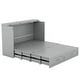 preview thumbnail 7 of 16, Queen Size Murphy Bed Wall Bed w/ Drawer & Sockets & USB Ports