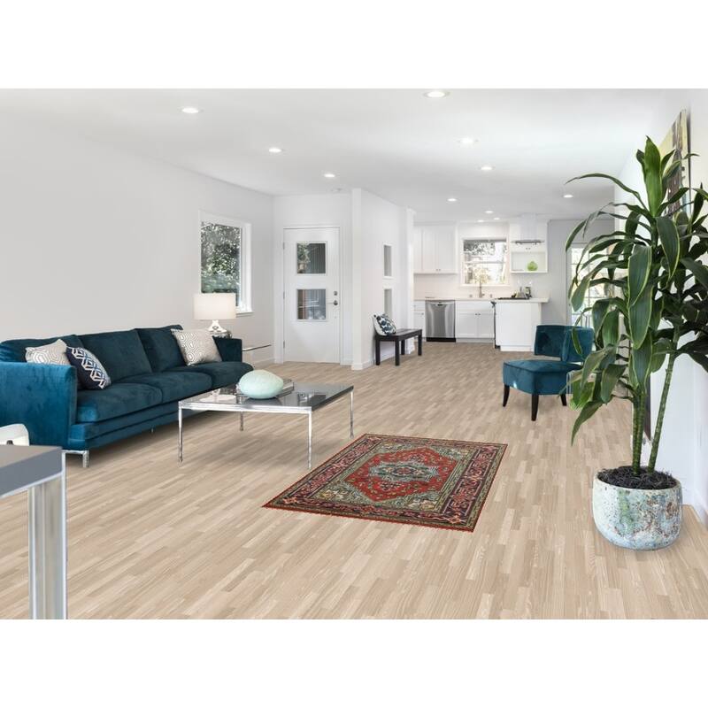 Geometric Heriz Serapi Indian Accent Rug Hand-Knotted Wool Carpet - 3'0"x 4'11"