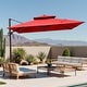 preview thumbnail 47 of 85, 11 x 11 FT Outdoor Square Patio Cantilever Offset Umbrella with Crank and 360 Degrees Rotation Red