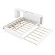 preview thumbnail 5 of 35, Full Size Platform Bed with Trundle and Drawers Wood Full Bed Frame with a Rolling Shelf Platform Bed with Desk - White