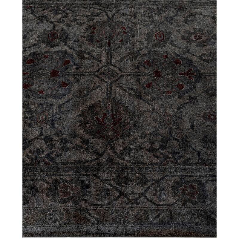 Overdyed One-of-a-Kind Hand-Knotted Area Rug - Gray - 3' 0" x 11' 10"