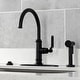 preview thumbnail 46 of 45, Kingston Brass Whitaker Single-Handle Deck Mount Kitchen Faucet with Brass Sprayer