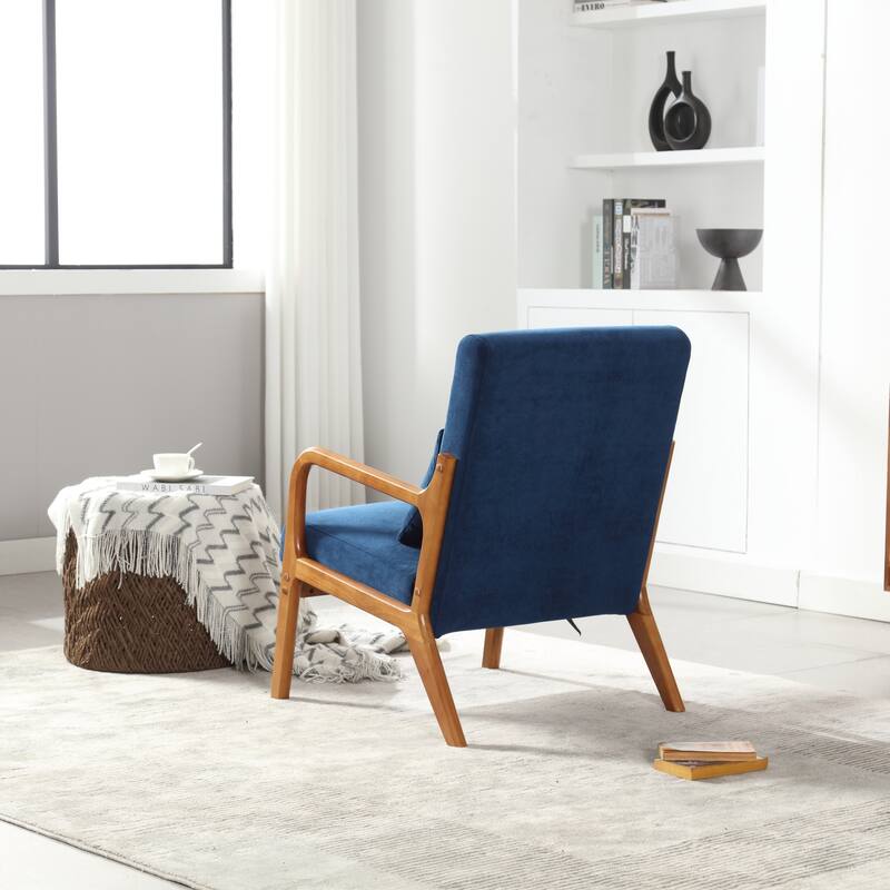 Modern Accent Chair Solid Wood Padding Lounge Armchairs - 23.23" * 29.53" * 30.71"
