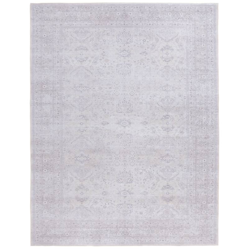 SAFAVIEH Tucson Machine Washable Slip Resistant Giouli Oriental Medallion - 9' x 12' - Beige/Beige