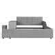 preview thumbnail 38 of 44, Full Size Velvet Upholstered Platform Bed w/ Bedside Desk & Stool, Mother & Child Platform Bed Frame w/ Footboard & Guardrail