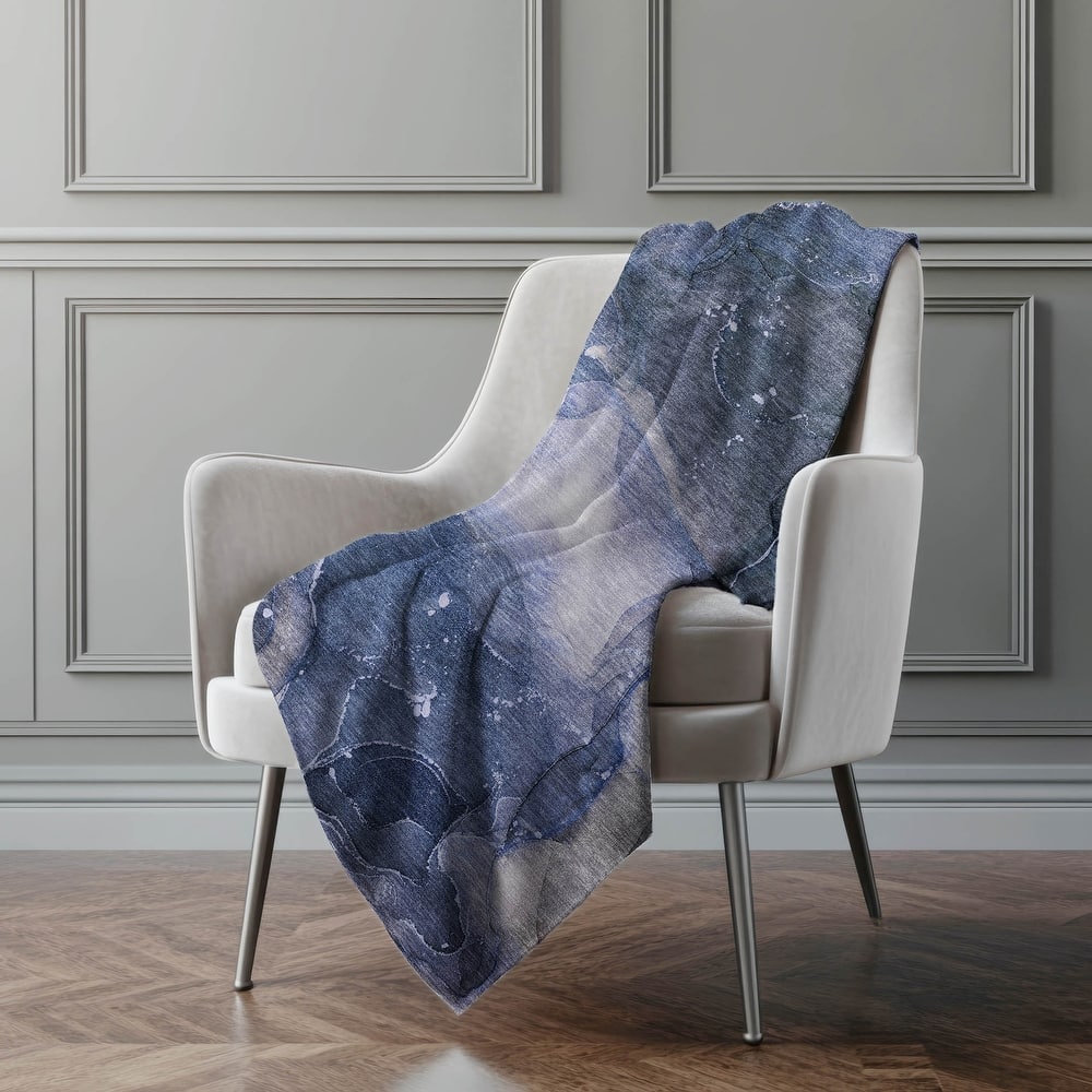 Premium Machine Washable Abstract Contemporary Sherpa Throw Blanket