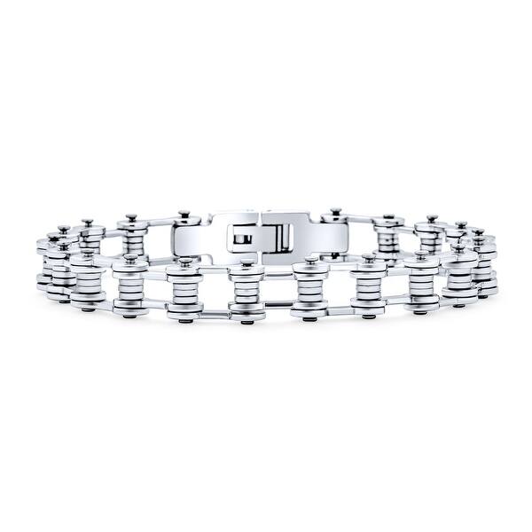 Stainless Steel Men's 8.5" Bicycle Ball Chain Link Bracelet Silver or Gold Stainless Steel Men's 8.5" Bicycle Ball Chain Link Bracelet Silver or Gold