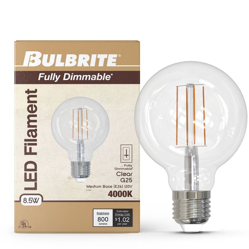 Bulbrite Pack of (2) 8.5 Watt Dimmable Medium (E26) LED Bulb