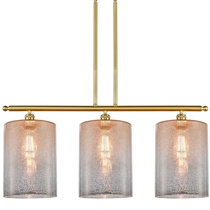 Innovations Lighting 516-3I-10-36-L Cobbleskill Linear Cobbleskill 3 - Satin Gold / Mercury