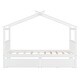 preview thumbnail 5 of 72, Creativity House Bed Twin Size Frame with 2 Wood Drawers for Boys Girls, Wood Platform Bed with Roof No Box Spring Needed