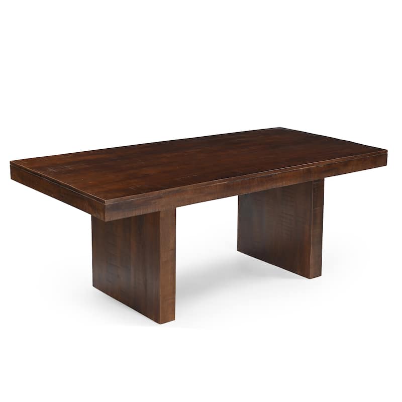 Solid Dark Mango Wood Dining Table - 80"