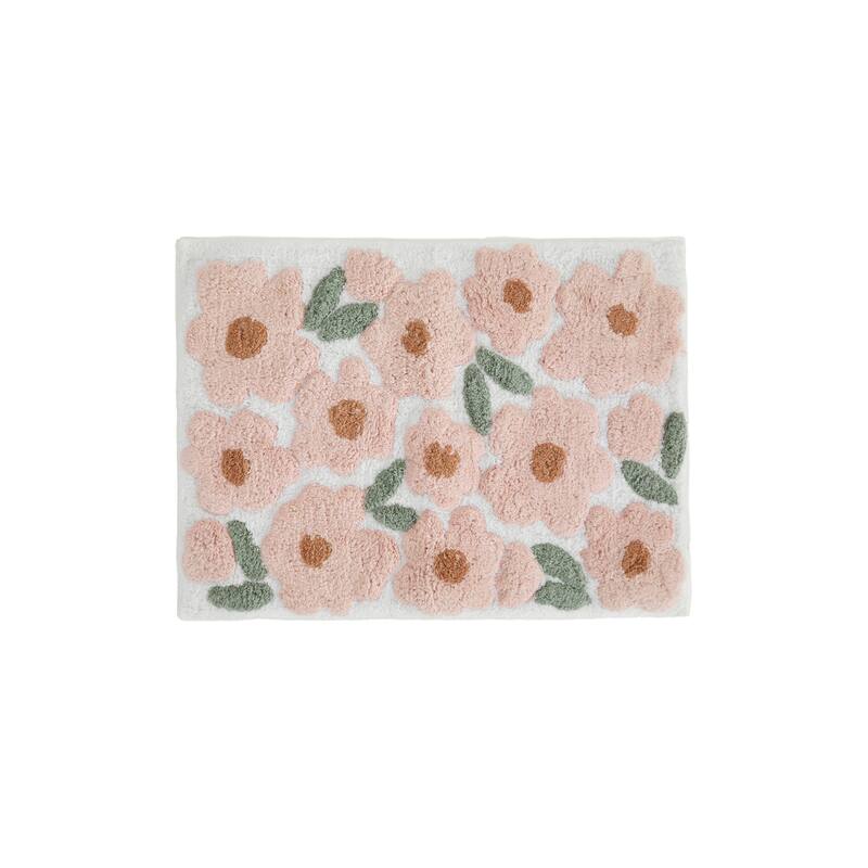 Becky Cameron 100% Cotton Floral Patterned Bath Mat