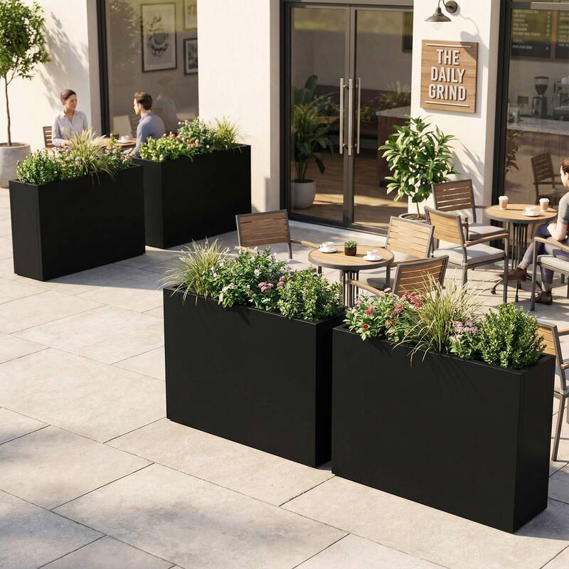 Metal Planters for Outdoor Plants Planter Box