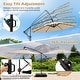 preview thumbnail 49 of 48, Gymax 10 FT Solar Offset Hanging Umbrella Patio Cantilever Umbrella w/