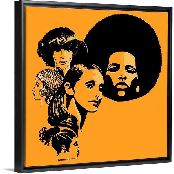 Shop Headshots Of Women With Retro Hairstyles Black Float Frame