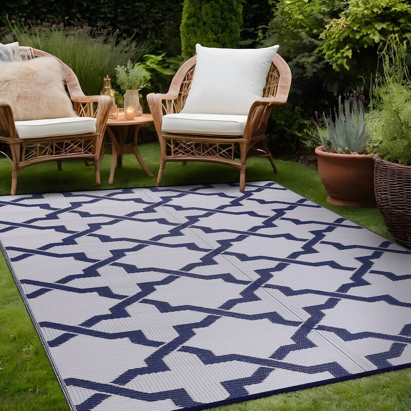 Beverly Rug Reversible Trellis Pattern Indoor/ Outdoor Area Rug