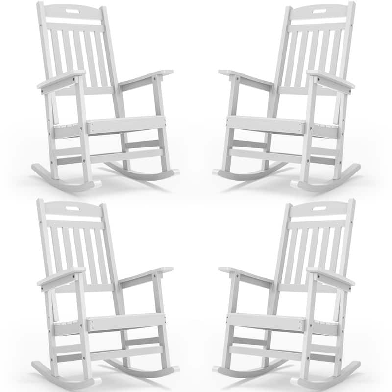 WINSOON All Weather Outdoor/ Indoor Rocking Chair, Set of 4