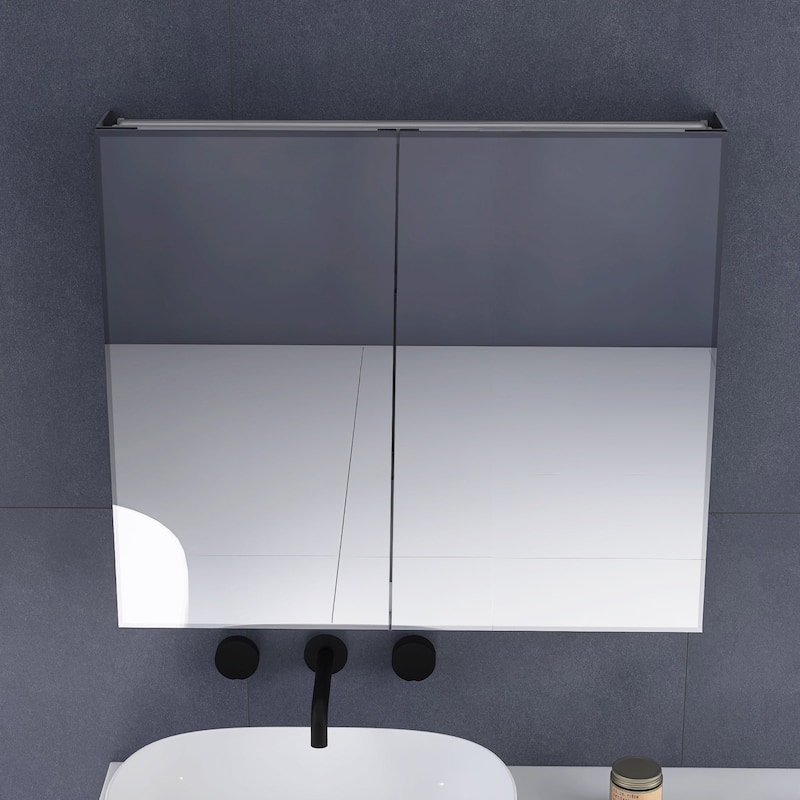 Rectangular Aluminum Recessed Mount /Surface Mount Medicine Cabinet with Mirror
